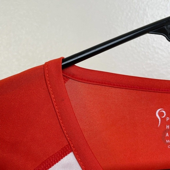 Prois Artemis Archery Shirt Small Womens Orange White Short Sleeve Pockets *Flaw - Picture 16 of 16